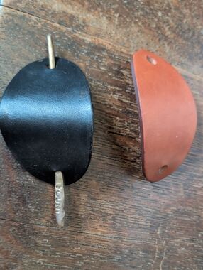 LeatherFount Hair Barrette/ Stick  Black and Brown